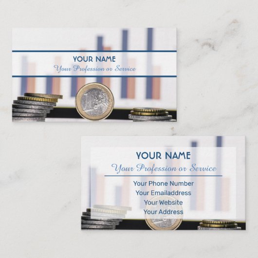 Für berufliche Banker oder Finanzexperten Visitenkarte (Vorne/Hinten)