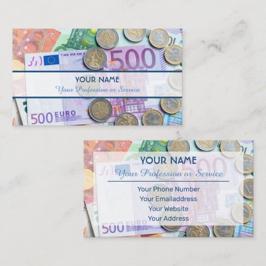 Für berufliche Banker oder Finanzspezialisten Visitenkarte (Vorne/Hinten)