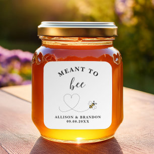 Für Bienen bestimmte Etikette für Honiggläser als Quadratischer Aufkleber
