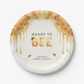 Für Bienen Hochzeitsdusche im Wasserfarben-Stil Pappteller (Vorderseite)