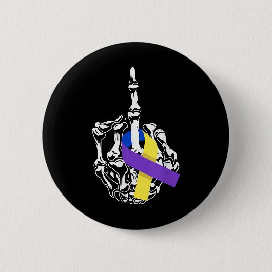 Für Blasenkrebs Mittel-Finger-Blase Button (Vorderseite)