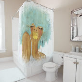 Für blauen Duschvorhang (Beispiel)