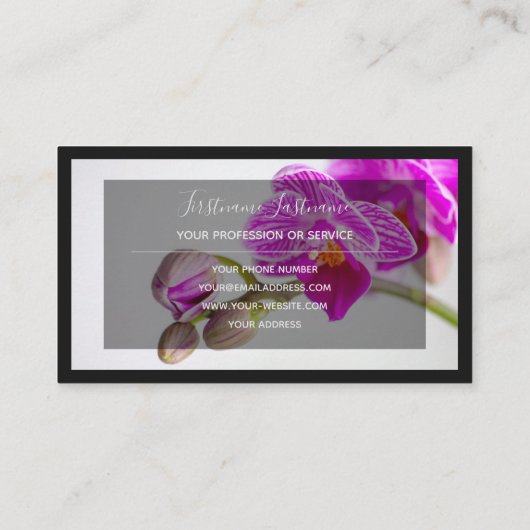 Für Blumenexperten berufliche Blumenorchester Visitenkarte (Rückseite)