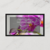 Für Blumenexperten beruflicher Blumenstrauß Visitenkarte (Rückseite)