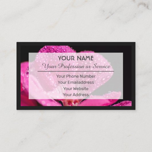 Für Blumenexperten und berufliche Floristen Visitenkarte (Rückseite)