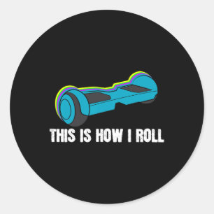 Für Boys Funny Birthday Gift Hover Board Runder Aufkleber