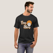 Für Bro dunkelorangefarbig u. weiß T-Shirt (Vorne ganz)
