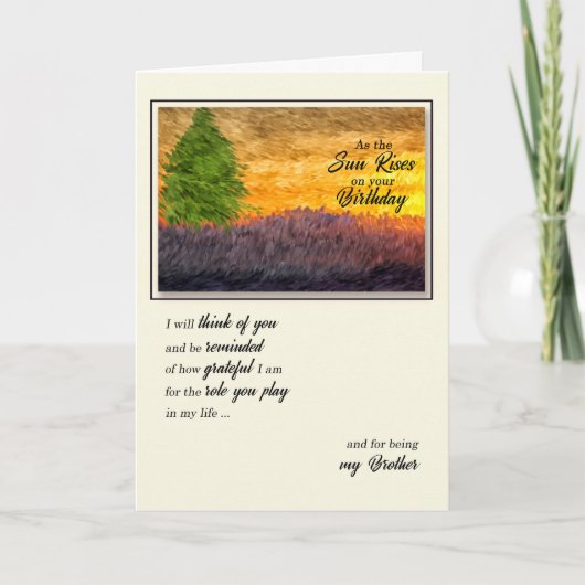 Für Brother an seinem Geburtstag Landschaftlich Karte (Vorderseite)