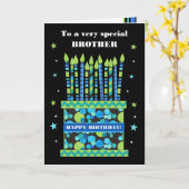 Für Brother Birthday Cake mit Candles Card Karte (Gelbe Blume)