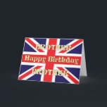 Für Brother eine Geburtstagskarte mit einem Union  Karte<br><div class="desc">Eine Flagge von Union Jack ist eine großartige Karte für einen Vater,  der sein Land bedient.</div>