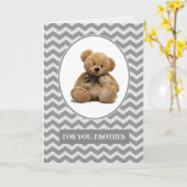 Für Bruder am Vatertag. Niedliche Teddy Bears Karte (Gelbe Blume)