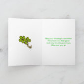 Für Bruder, grünes Bier für St. Patrick's Day Karte (Innenseite)