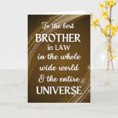 Für Bruder im Gesetz Vatertag Universum Thema Karte (Gelbe Blume)