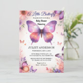 Für Bug Boho Soft Glow Live Butterfly Babydusche Einladung (Stehend Vorderseite)