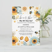 Für Bug Daisy Bloom Rustikal beschäftigt Bienen Ge Einladung (Stehend Vorderseite)