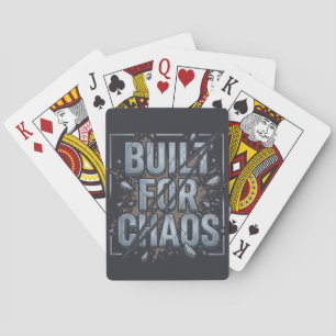 Für Chaos Geschaffene Belastete Stein-Typografie Spielkarten