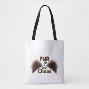 Fur & Chaos Lustige Haustierliebhaber-Tasche Tasche
