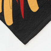 Für Cheerleader 📣 - Dunkelrot, Gold und Schwarz Fleecedecke (Ecke)