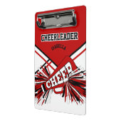 Für Cheerleader - rot, schwarz und weiß Mini Klemmbrett (Gewinkelt2)