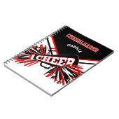 Für Cheerleader - Schwarz, Weiß und Rot Notizblock (Linke Seite)