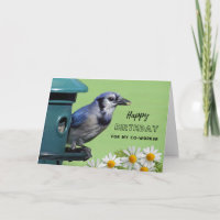 Für Co-Worker zum Geburtstag mit Blue Jay am Feede