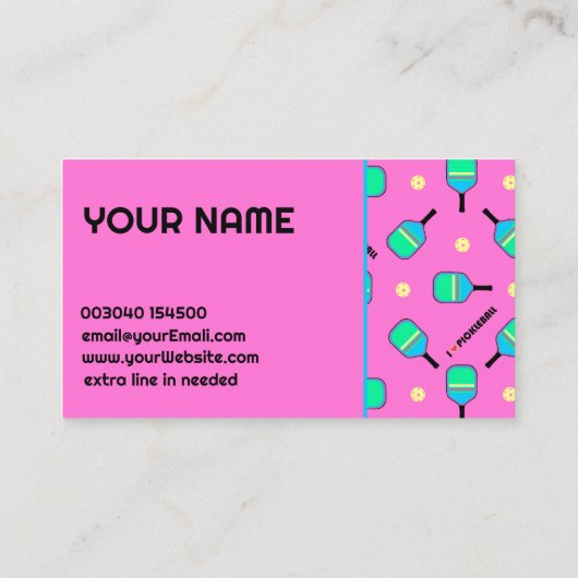 Für Coach Pickleball Pastell I Liebe Pickleball pi Visitenkarte (Rückseite)