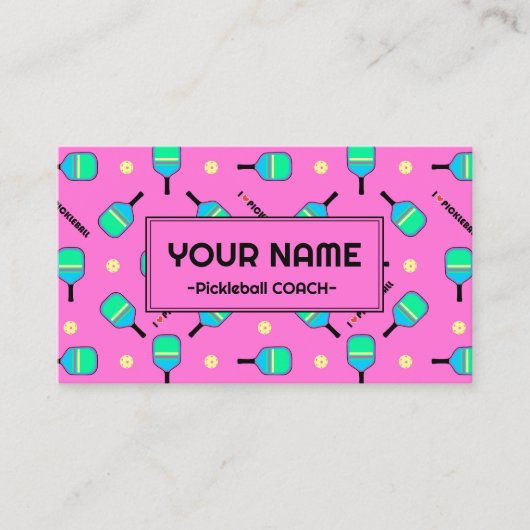 Für Coach Pickleball Pastell I Liebe Pickleball pi Visitenkarte (Vorderseite)