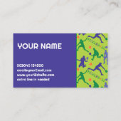 Für Coach Pickleball-Silhouetten auf frisch grünem Visitenkarte (Rückseite)