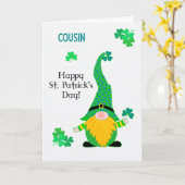 Für Cousin St Patrick's Fun Leprechaun Card Karte (Gelbe Blume)