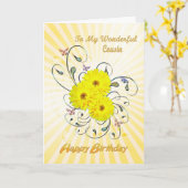 Für Cousingeburtstagskarte mit gelben Blumen Karte (Gelbe Blume)