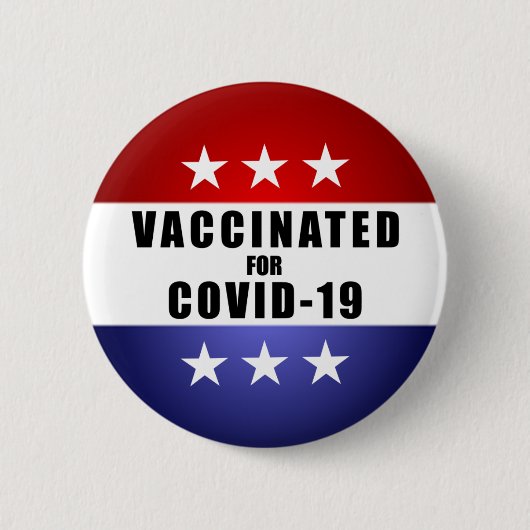 Für Covid 19 Politische Neuheit geimpft Button (Vorderseite)