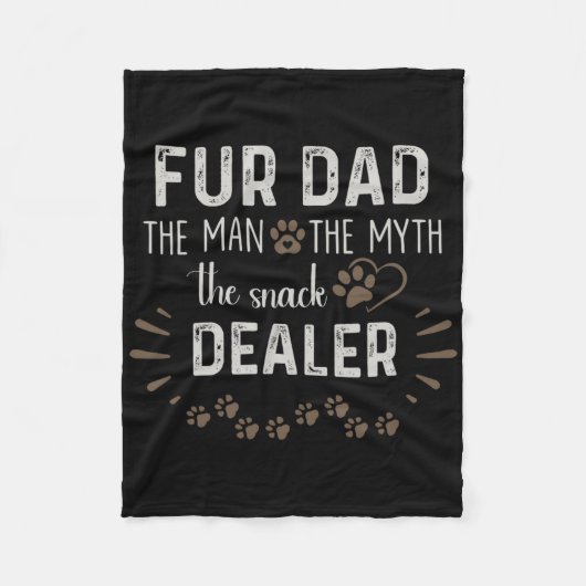 Für Dad Der Mann Der Mythos Der Snack-Händler Hund Fleecedecke (Vorderseite)