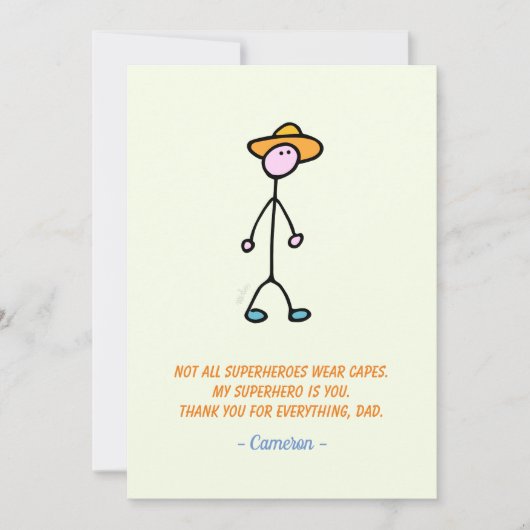 Für Daddy Einladung (Vorderseite)