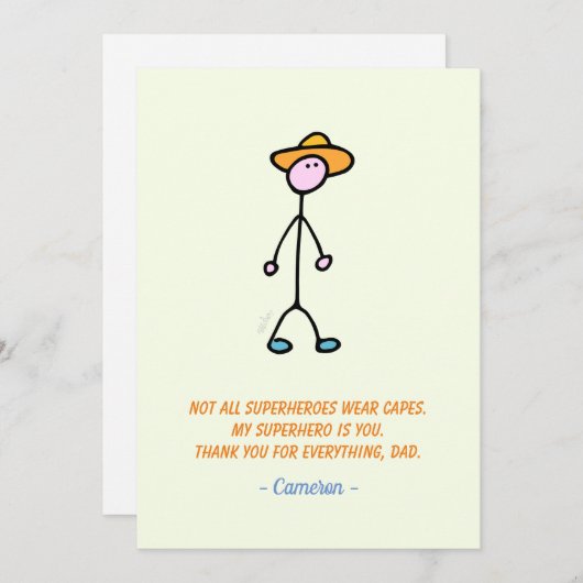 Für Daddy Einladung (Vorne/Hinten)