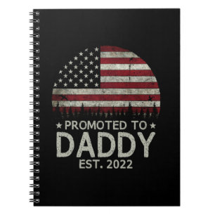 Für Daddy Est 2022 erster Vater befördert Notizblock