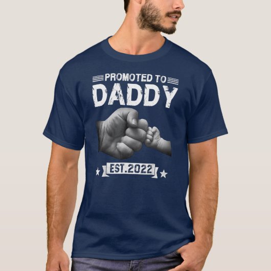 Für Daddy Est 2022 Retro Vathers Day neu T-Shirt (Vorderseite)