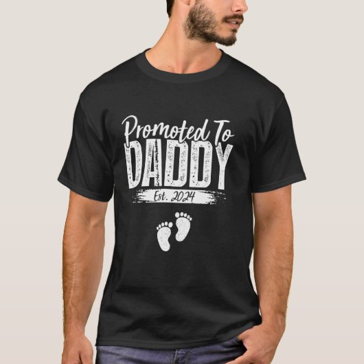 Für Daddy Est 2024 beworben erwarten Baby neuen Va T-Shirt (Vorderseite)