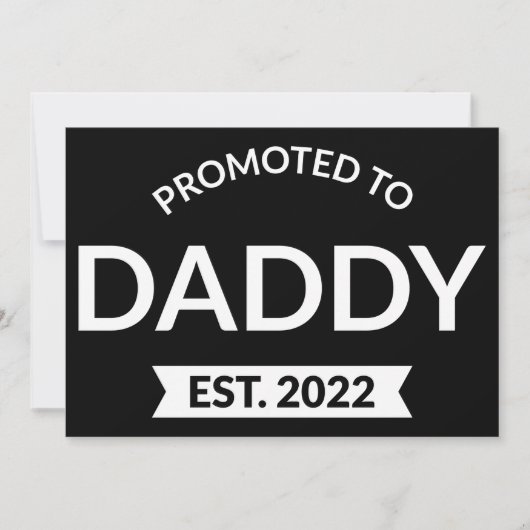 Für Daddy Est befördert. 2022 II Einladung (Vorderseite)