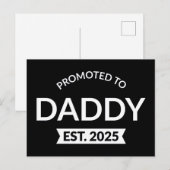 Für Daddy Est befördert. 2025 Postkarte (Vorne/Hinten)