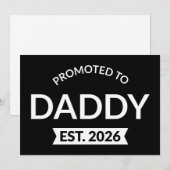Für Daddy Est befördert. 2026 Einladung (Vorne/Hinten)
