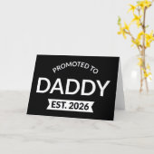 Für Daddy Est befördert. 2026 Karte (Gelbe Blume)