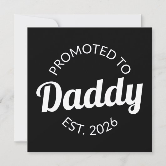 Für Daddy Est befördert. 2026 Karte (Vorderseite)