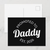 Für Daddy Est befördert. 2026 Postkarte (Vorne/Hinten)