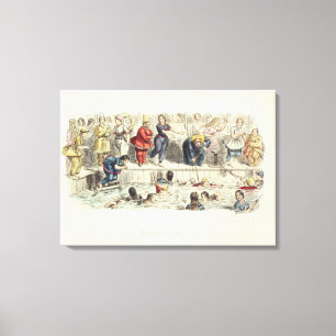 Für Damen schwimmen, 1844 (litho) Leinwanddruck