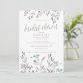 Für Danielle - Wildblume Wedding Brautparty Einladung (Stehend Vorderseite)