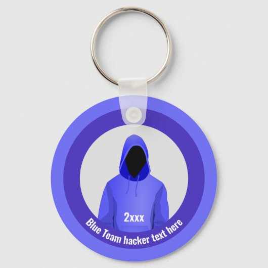 Für das Blue Hacker InfoSec Team, benutzerdefinier Schlüsselanhänger (Vorderseite)