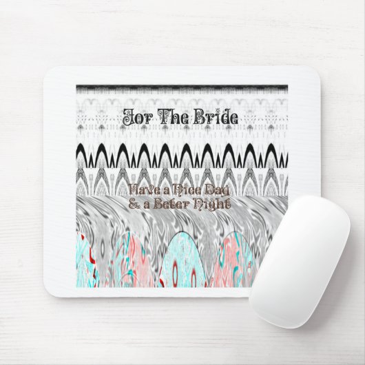 Für das Bride White und Black Edgy Design Mousepad (Mit Mouse)