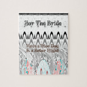 Für das Bride White und Black Edgy Design Puzzle