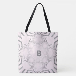Für das Bridge-B-Monogramm-Logo weißes Zebra-Muste Tasche
