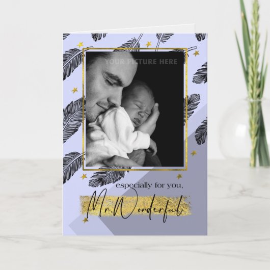 Für das Ehemann am Vatertag, individuelle Fotokart Karte (Vorderseite)